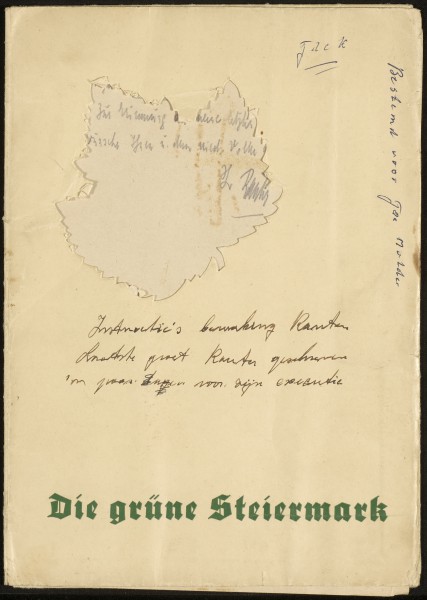 Bedanktkaart van Hanns Albin Rauter aan zijn bewaker Jacobus Mulder in het Oranjehotel, 24/25 maart 1949