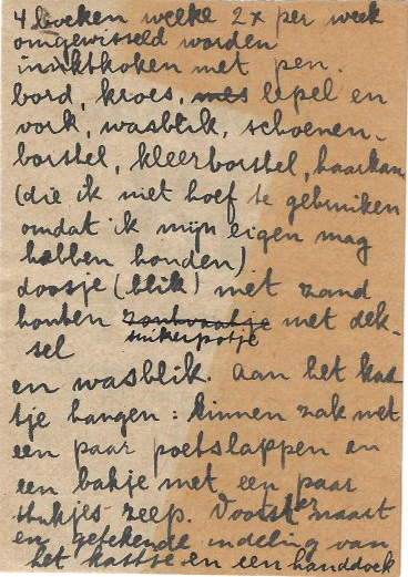 Dagboek geschreven door Pieter Sliggers in het Huis van Bewaring in Middelburg, 1941