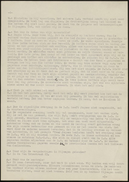 Interview met Marcus Marinus Oosenbrug, geleid door Ad Goede, over de Falsificatie Centrale, 2 juli 1946